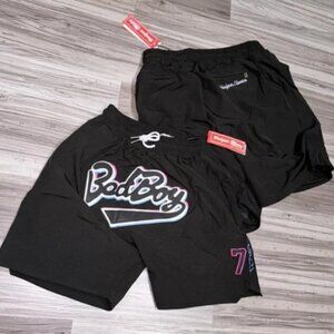 NWT! Chris Wallace BADBOY RECORDS Athletic Nylon windbreaker shorts